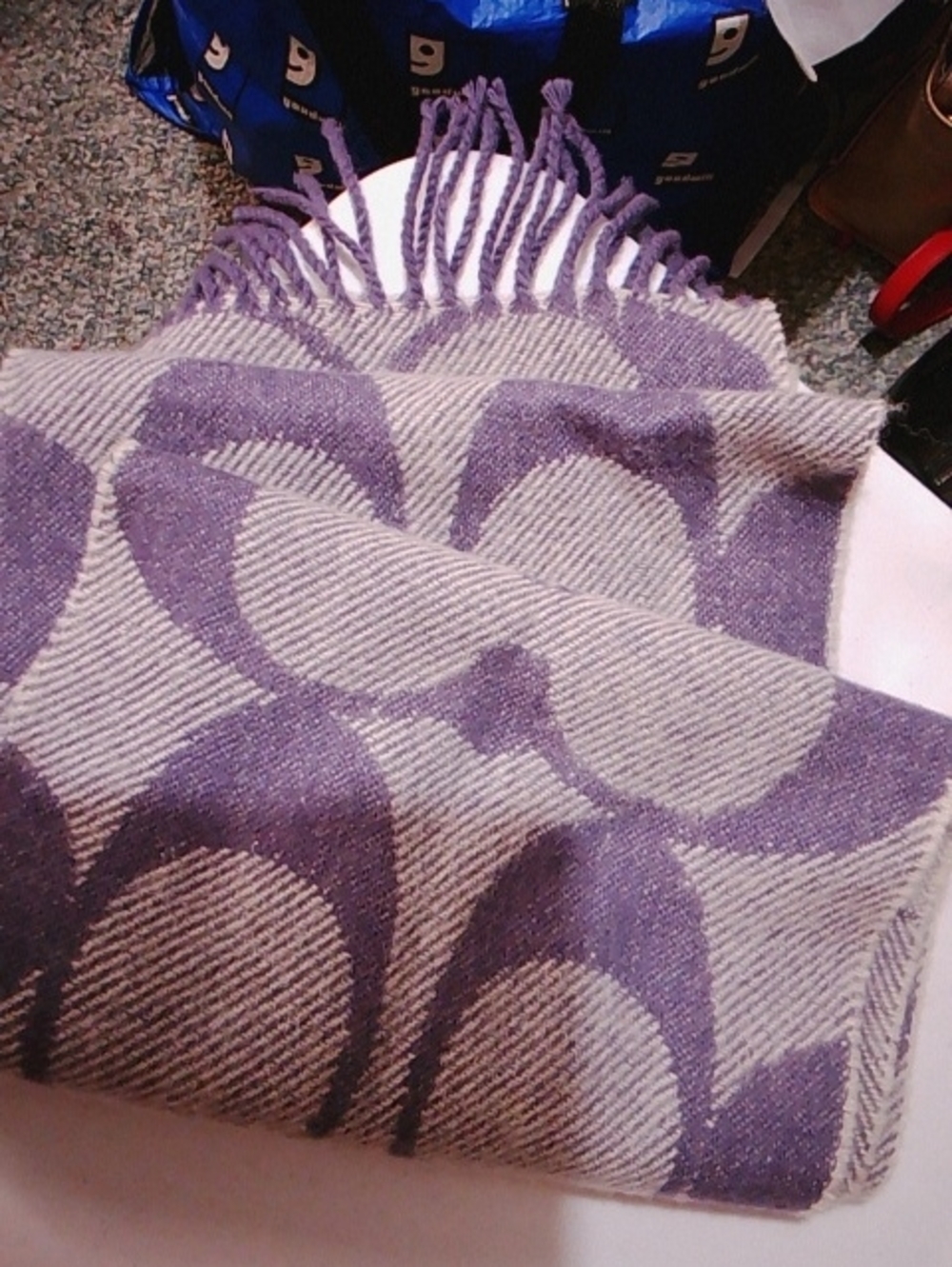 🍍Coach Purple and Lavender Wool Scarf